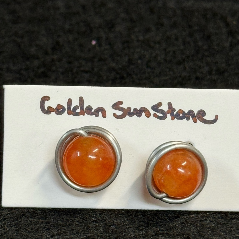 Golden SunStone Earrings
